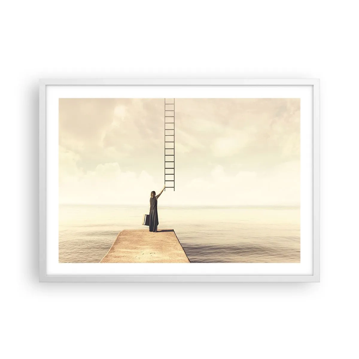 Póster en marco blanco - Un viaje mágico - 70x50 cm