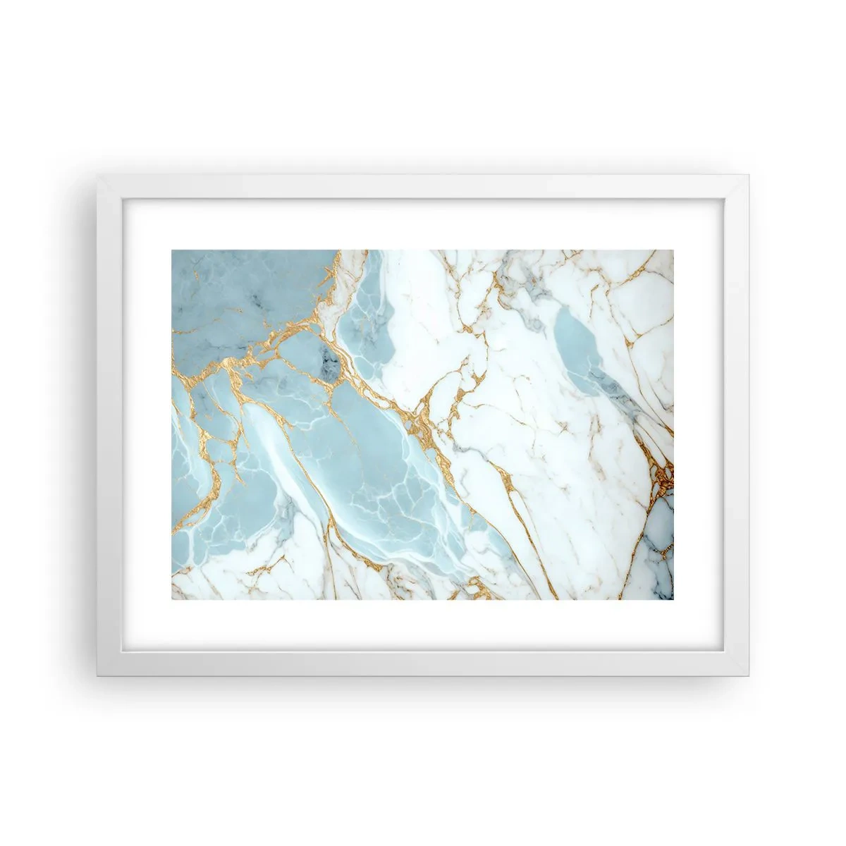 Póster en marco blanco - Riqueza en la piedra - 40x30 cm