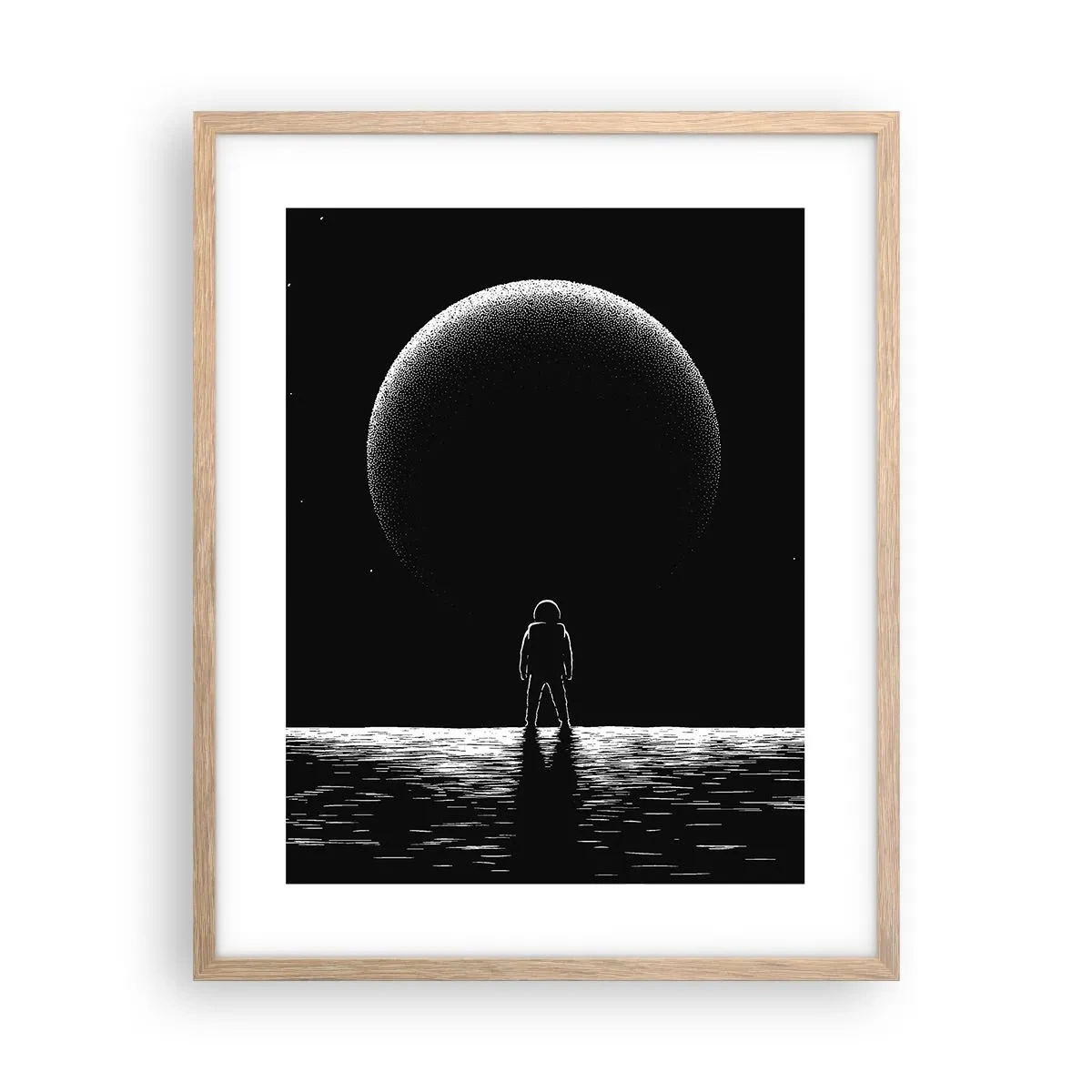 Póster en marco roble claro - Cara a cara - 40x50 cm