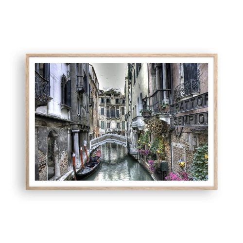 Póster en marco roble claro - Durante siglos, un sueño - 100x70 cm