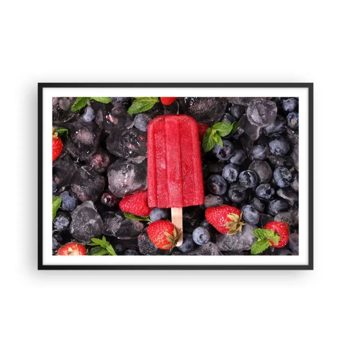Póster en marco negro - El sabor del verano caluroso - 91x61 cm