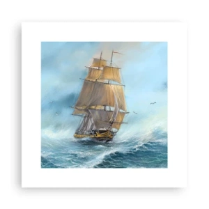 Póster - Surcando las olas - 30x30 cm