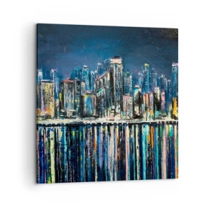 Cuadro sobre lienzo - Impresión de Imagen - Una cascada de luces - 50x50 cm