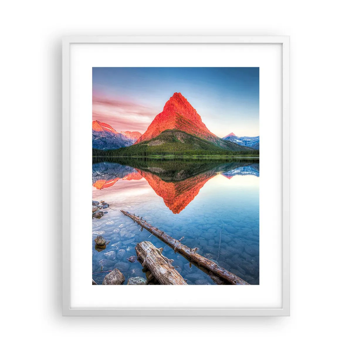 Póster en marco blanco - Cálido y frío - 40x50 cm