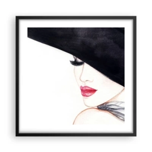 Póster en marco negro - Elegancia y sensualidad - 50x50 cm