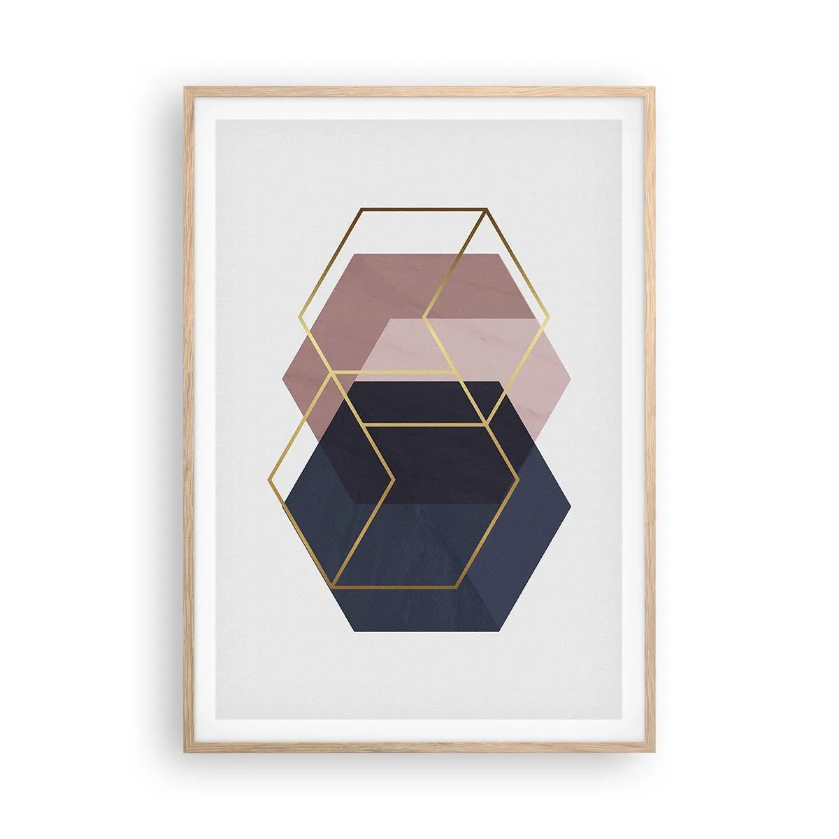 Póster en marco roble claro - El poder de la sencillez - 70x100 cm