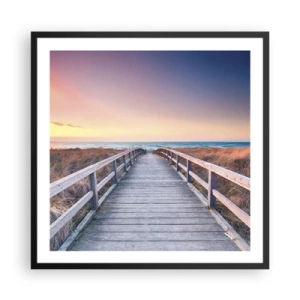 Póster en marco negro - Aurora vespertina del Báltico - 60x60 cm