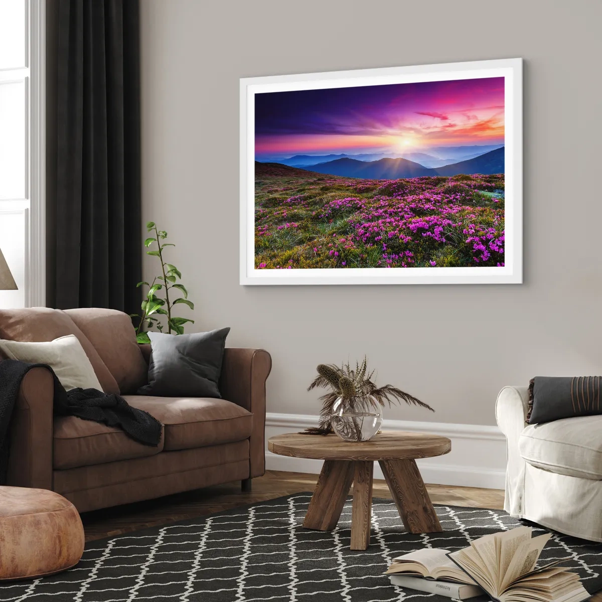 Póster en marco blanco - Dulce aroma a frescura - 91x61 cm