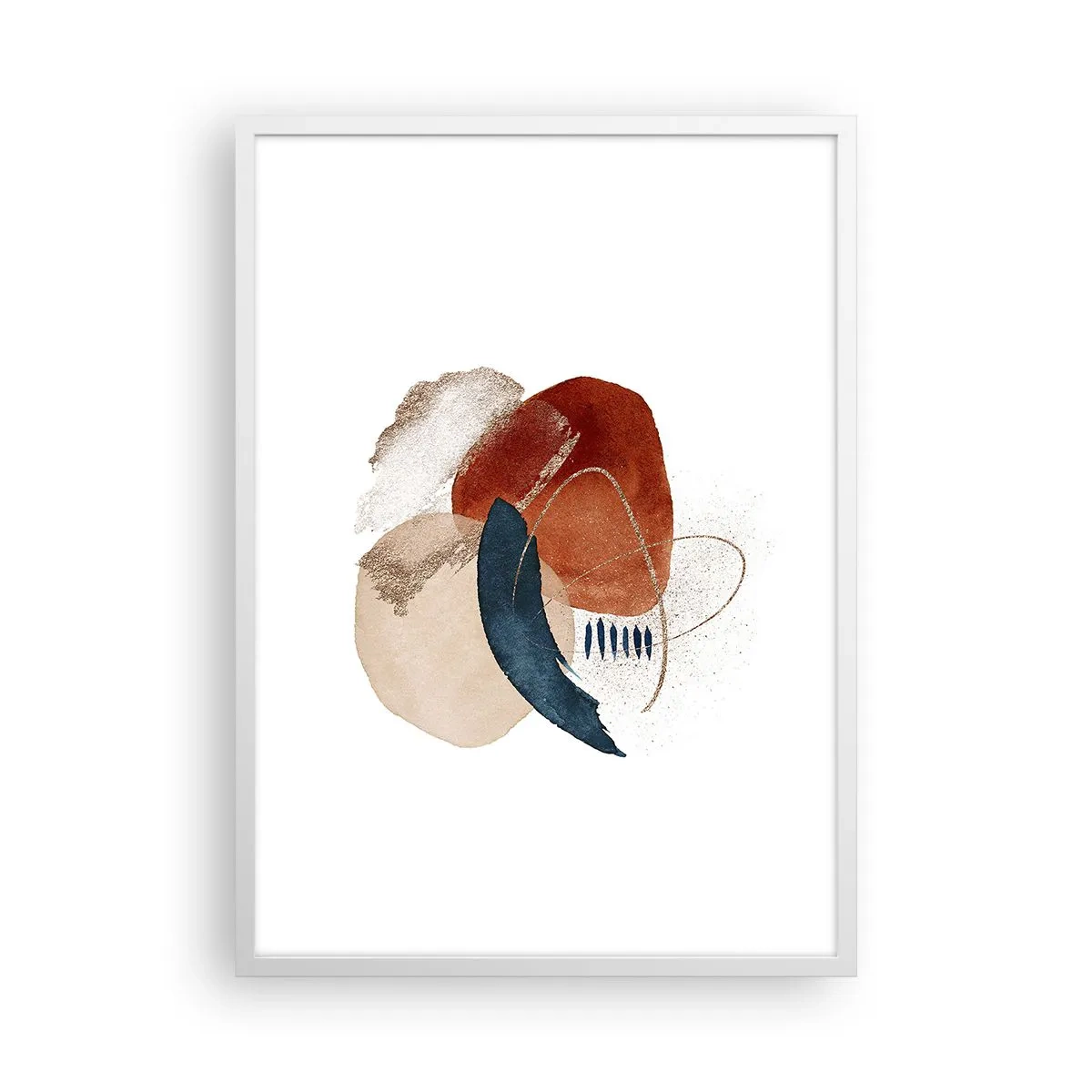 Póster en marco blanco - Composición ovalada - 50x70 cm