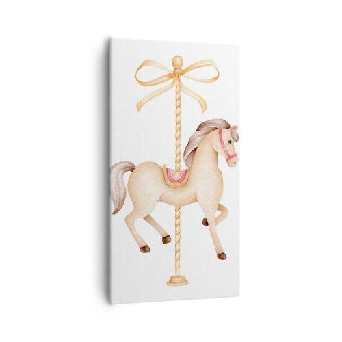 Cuadro sobre lienzo - Impresión de Imagen - Al trote grácil - 55x100 cm