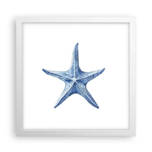Póster en marco blanco - Estrella de mar - 30x30 cm