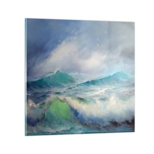 Cuadro sobre vidrio - Impresiones sobre Vidrio - La fuerza del viento - 70x70 cm