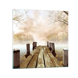 Cuadro sobre vidrio - Impresiones sobre Vidrio - La leve tristeza del otoño - 60x60 cm