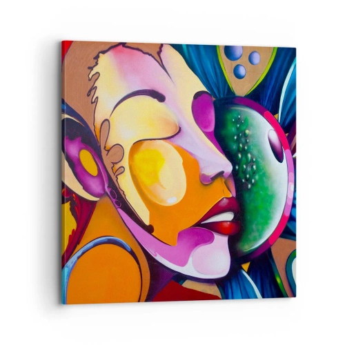 Cuadro sobre lienzo - Impresión de Imagen - Toque de color - 70x70 cm
