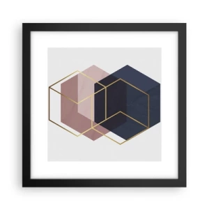 Póster en marco negro - El poder de la sencillez - 30x30 cm