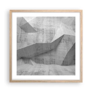 Póster en marco roble claro - Un verdadero desafío - 50x50 cm