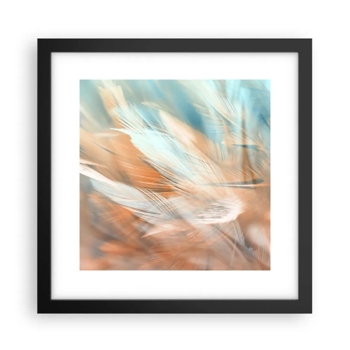 Póster en marco negro - En la tierra de la suavidad - 30x30 cm