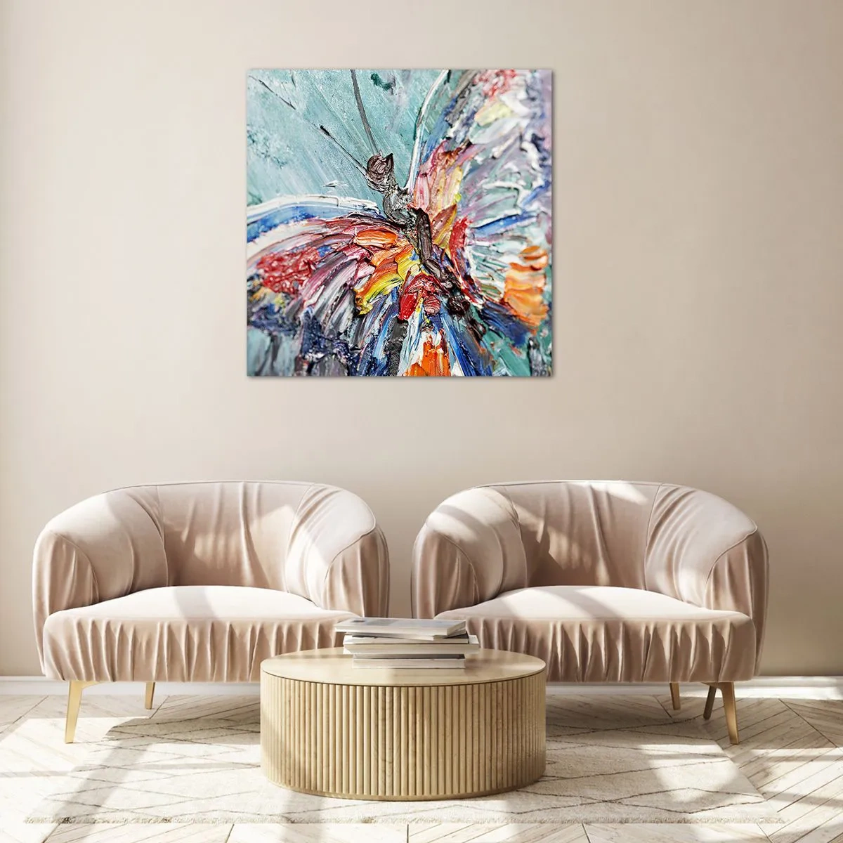 Cuadro sobre vidrio - Impresiones sobre Vidrio - Pintado por la naturaleza - 70x70 cm