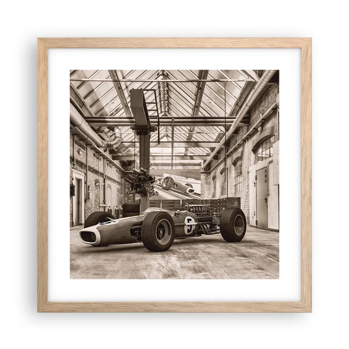 Póster en marco roble claro - El descanso del vencedor - 40x40 cm