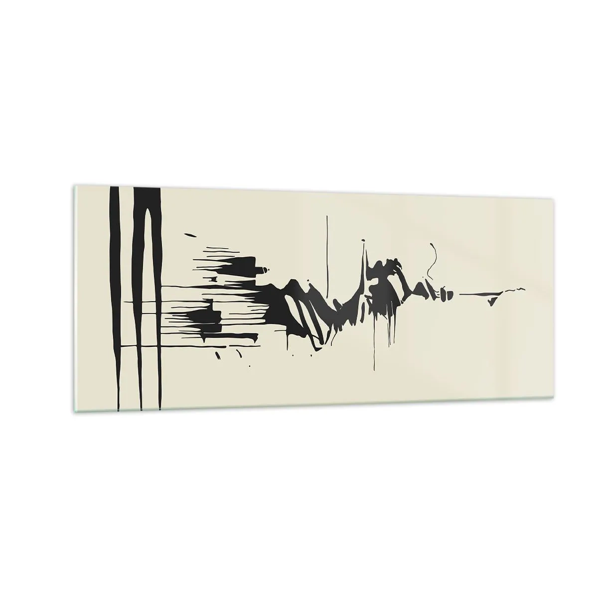Cuadro sobre vidrio - Impresiones sobre Vidrio - Abstracción apresurada - 100x40 cm