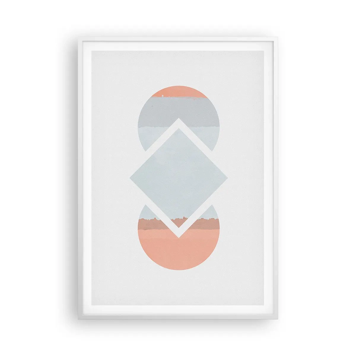 Póster en marco blanco - Arte geométrico - 70x100 cm