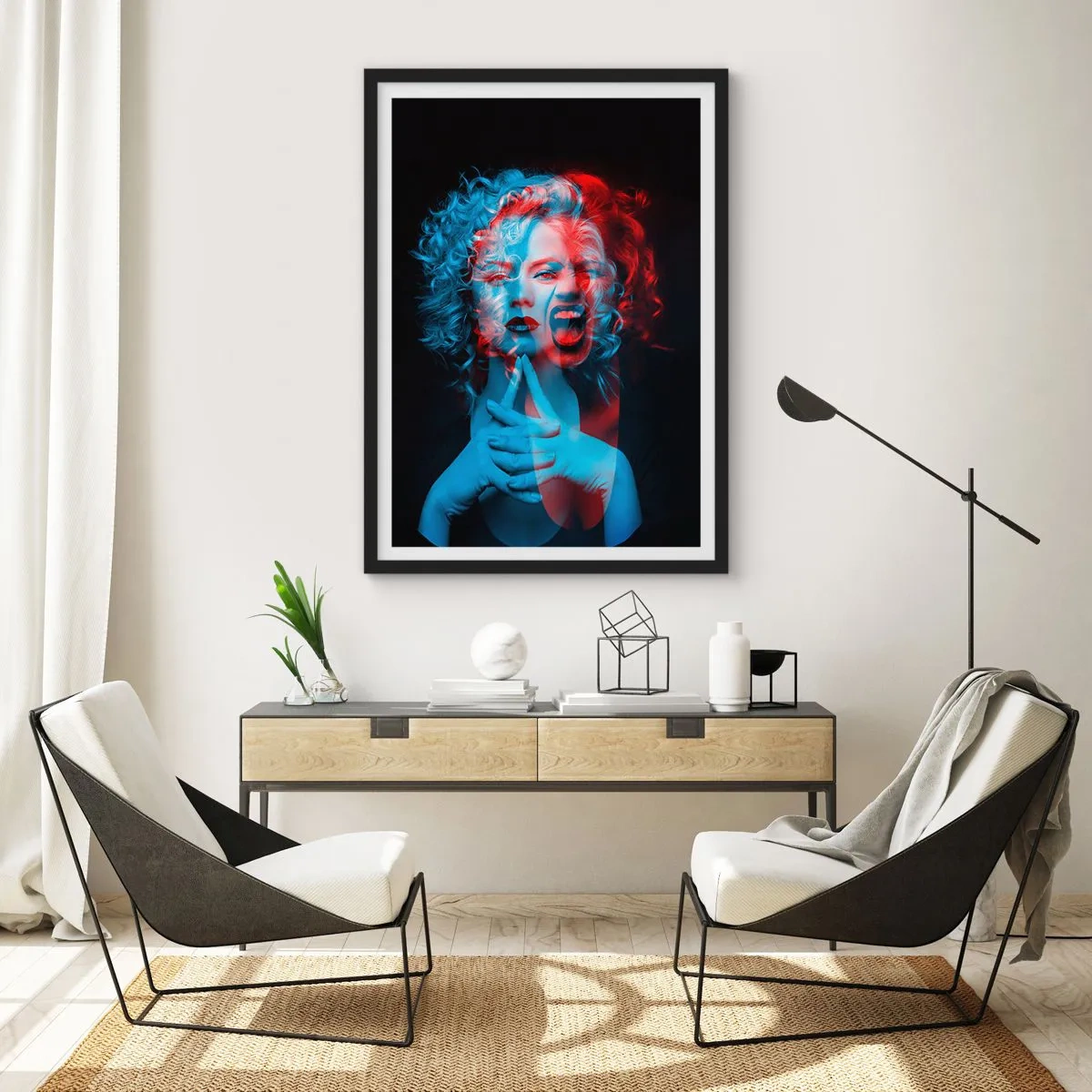 Póster en marco negro - Alter ego - 50x70 cm