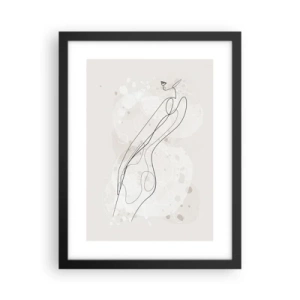 Póster en marco negro - Una mirada no dice nada y al mismo tiempo lo dice todo - 30x40 cm