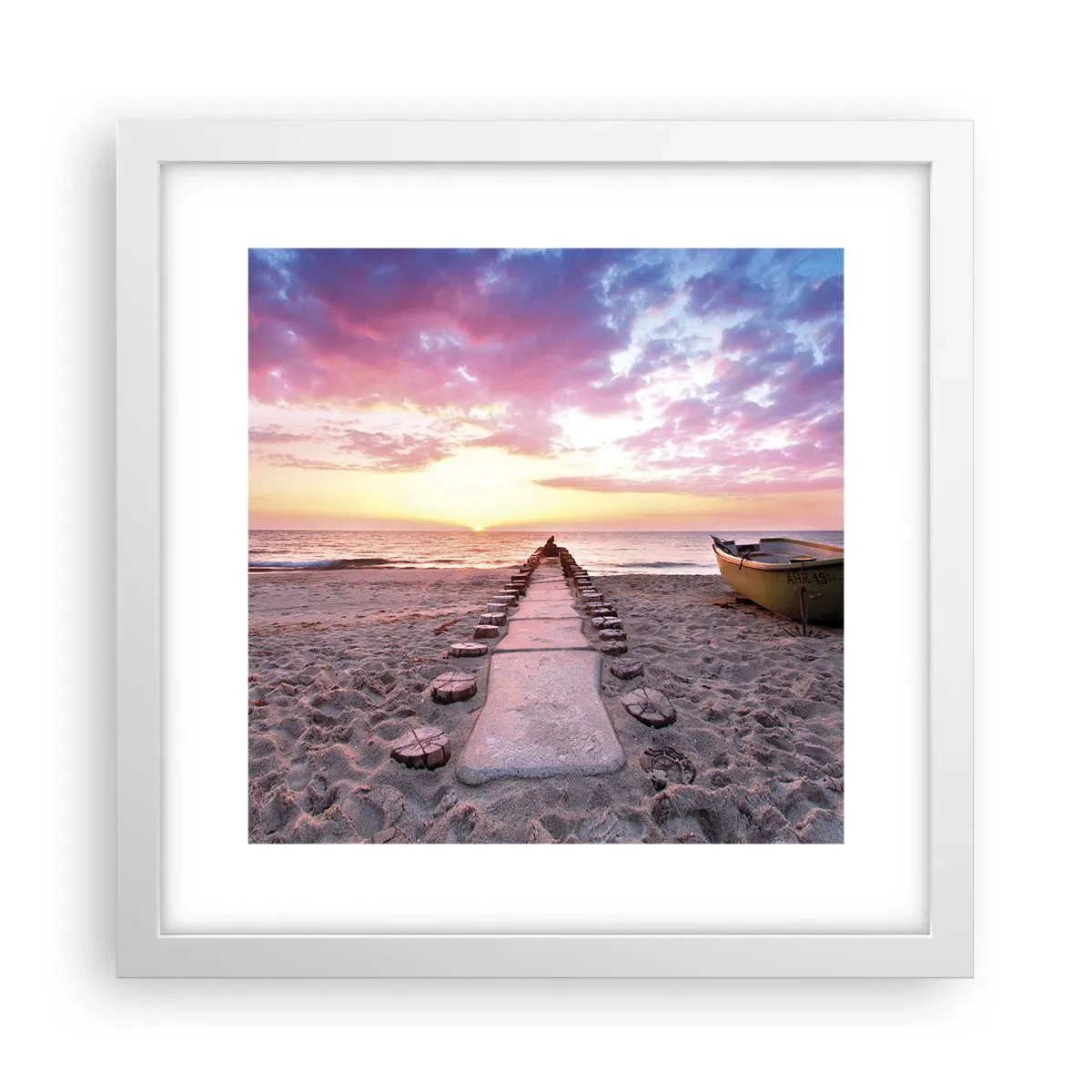 Póster en marco blanco - Un momento de profunda experiencia - 30x30 cm