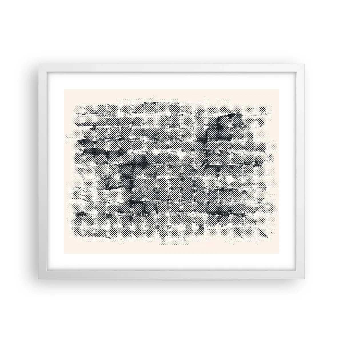 Póster en marco blanco - Composición brumosa - 50x40 cm