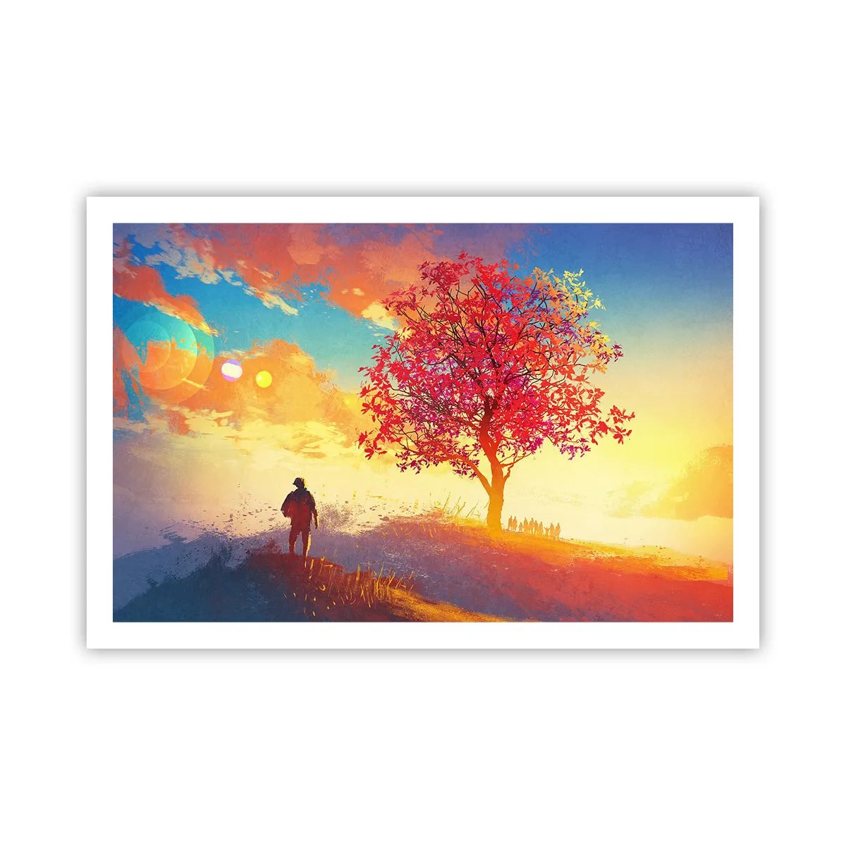 Póster - Un peregrino en su destino - 91x61 cm