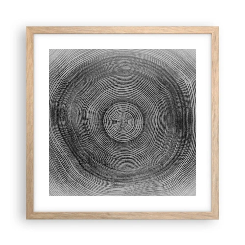 Póster en marco roble claro - El paso del tiempo - 40x40 cm
