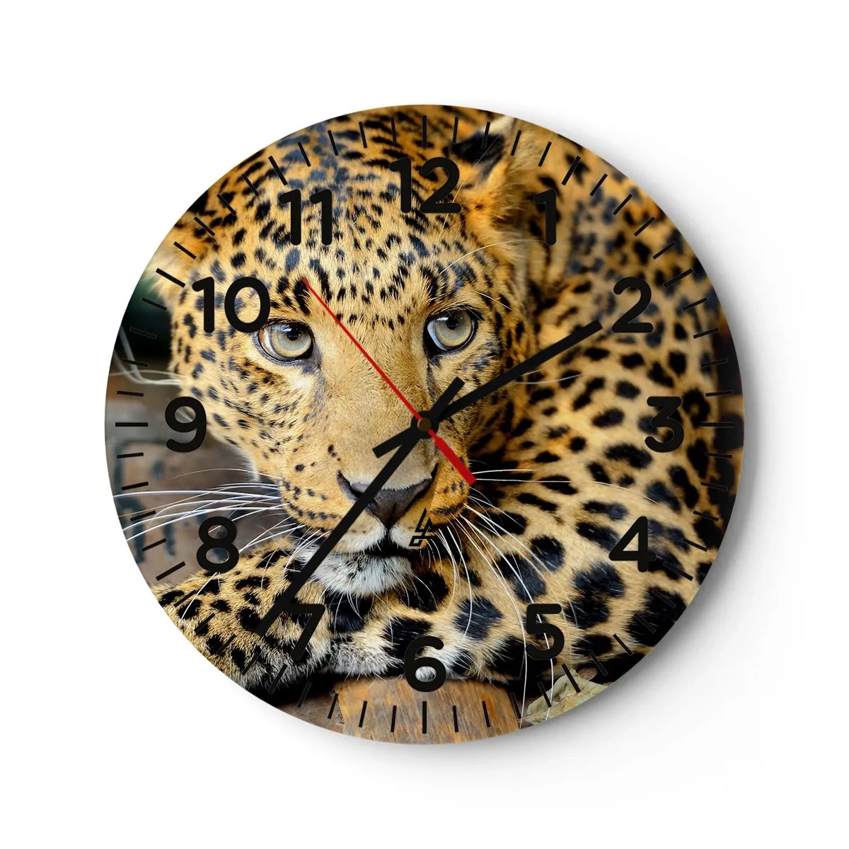 Reloj de pared - Reloj de vidrio - No tengas miedo, vamos - 40x40 cm