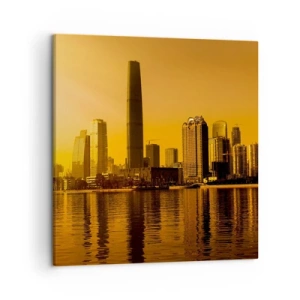 Cuadro sobre lienzo - Impresión de Imagen - La ciudad dorada - 50x50 cm