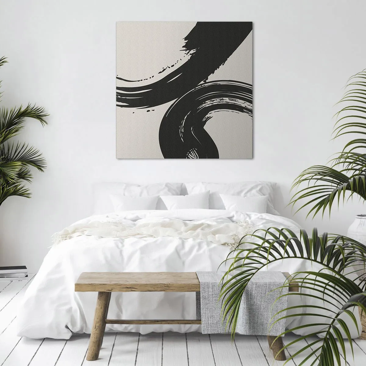 Cuadro sobre lienzo - Impresión de Imagen - Barrido y circular - 40x40 cm