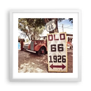 Póster en marco blanco - Una leyenda de la América profunda - 40x40 cm