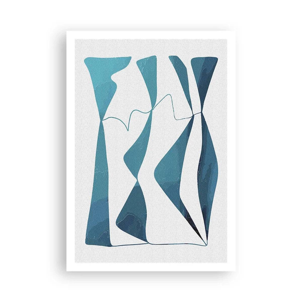 Póster - Abstracción: un compuesto turquesa - 70x100 cm