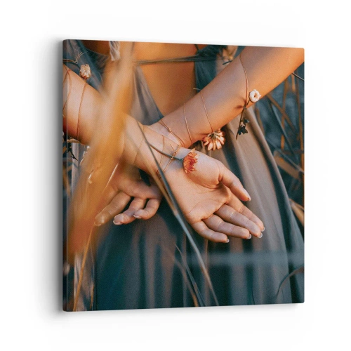 Cuadro sobre lienzo - Impresión de Imagen - Conectada con la naturaleza - 40x40 cm