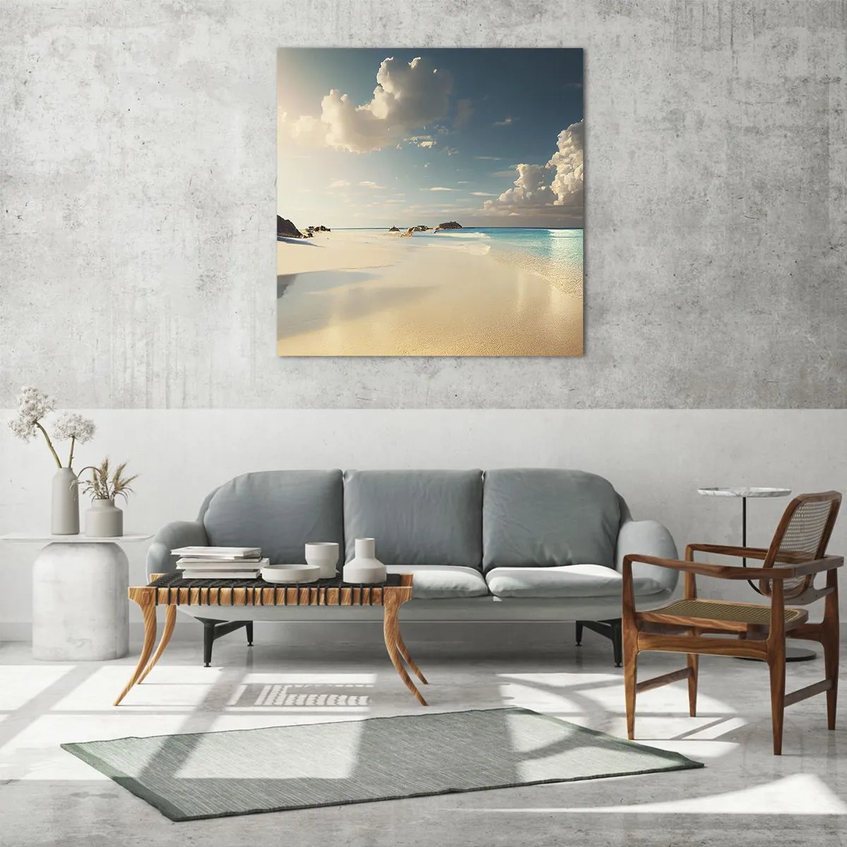 Cuadro sobre vidrio - Impresiones sobre Vidrio - Un día de ensueño - 60x60 cm