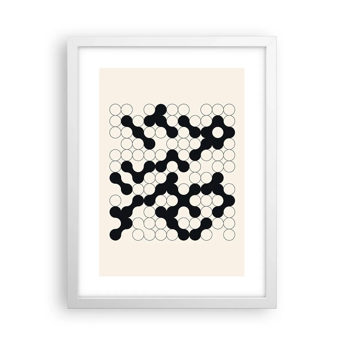 Póster en marco blanco - Juego chino - una variación - 30x40 cm