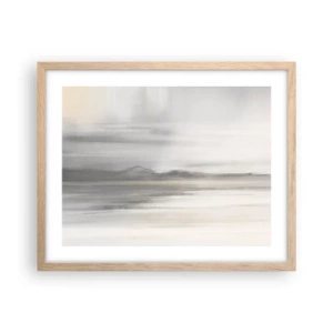 Póster en marco roble claro - Una distancia reflexiva - 50x40 cm