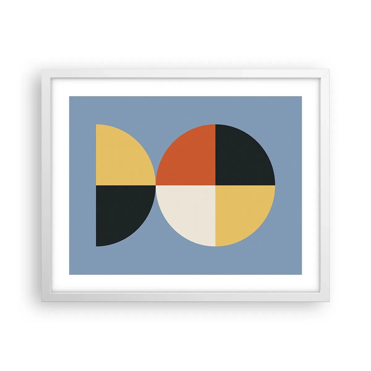 Póster en marco blanco - Mira y cuenta - 50x40 cm