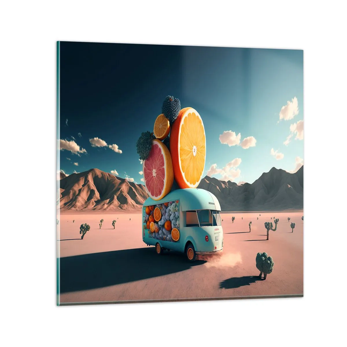 Cuadro sobre vidrio - Impresiones sobre Vidrio - Un sabor a vacaciones - 70x70 cm