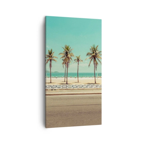 Cuadro sobre lienzo - Impresión de Imagen - En la playa - 45x80 cm