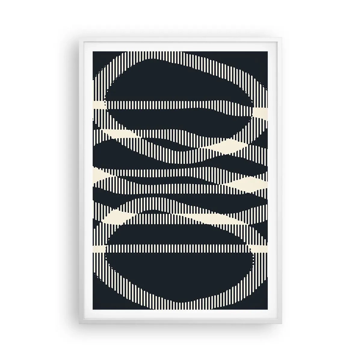 Póster en marco blanco - Un intento de romper la oscuridad - 70x100 cm