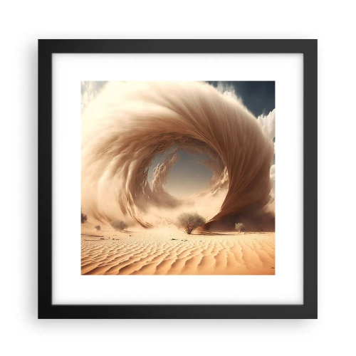 Póster en marco negro - Portal abierto - 30x30 cm