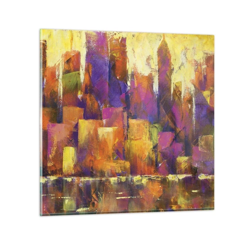 Cuadro sobre vidrio - Impresiones sobre Vidrio - Composición metropolitana - 50x50 cm
