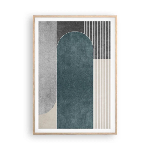 Póster en marco roble claro - Composición horizontal - 70x100 cm