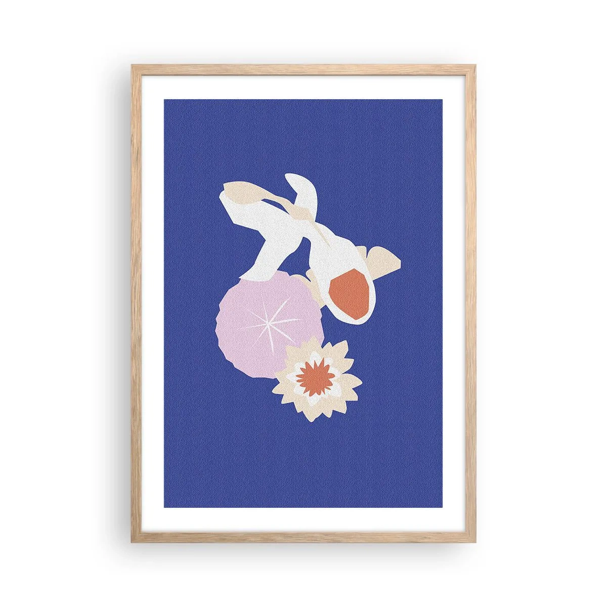 Póster en marco roble claro - Composición floral - 50x70 cm