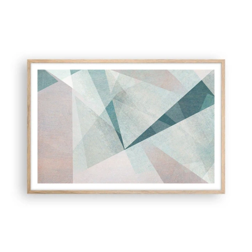 Póster en marco roble claro - Tranquilo pero dinámico - 91x61 cm