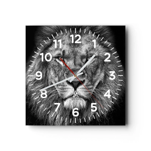 Reloj de pared - Reloj de vidrio - Con el atuendo de la coronación - 30x30 cm